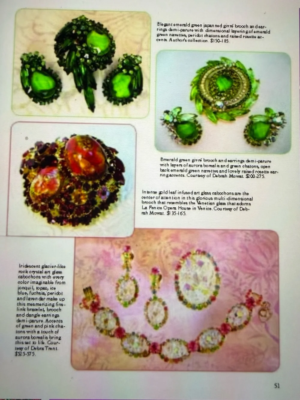 Verified Book Piece Juluana D&E Elegant Emerald Green Givre Clip-on Earrings - Picture 10 of 10